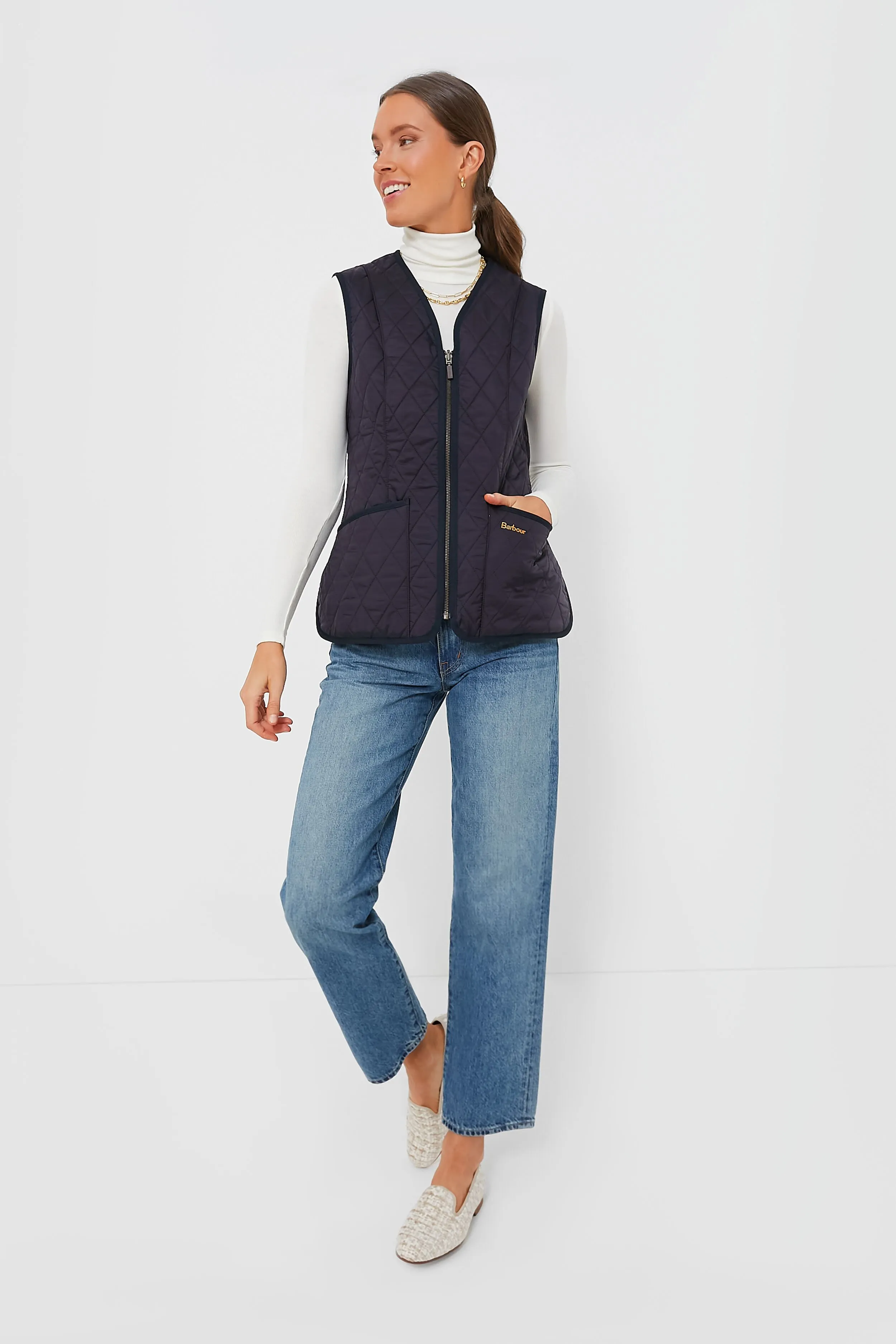 Navy Fleece Betty Liner