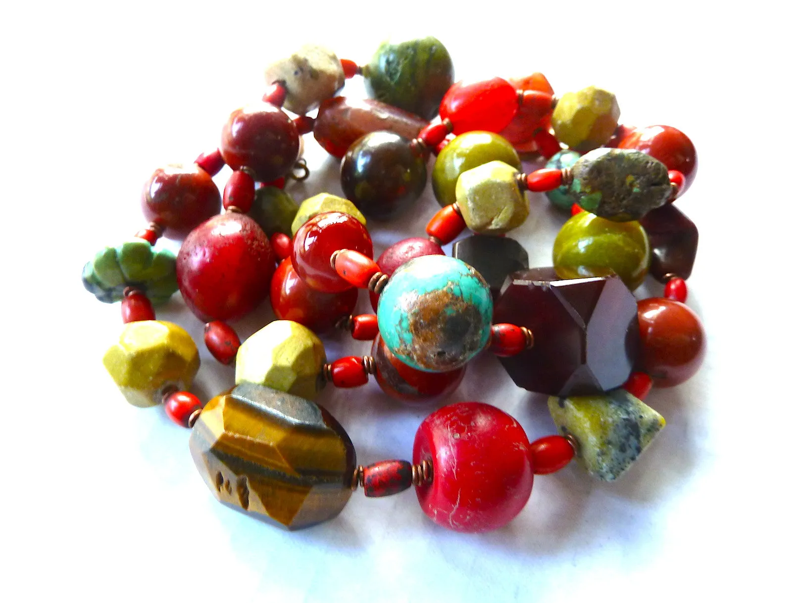 Necklace Double Length Chunky Mix