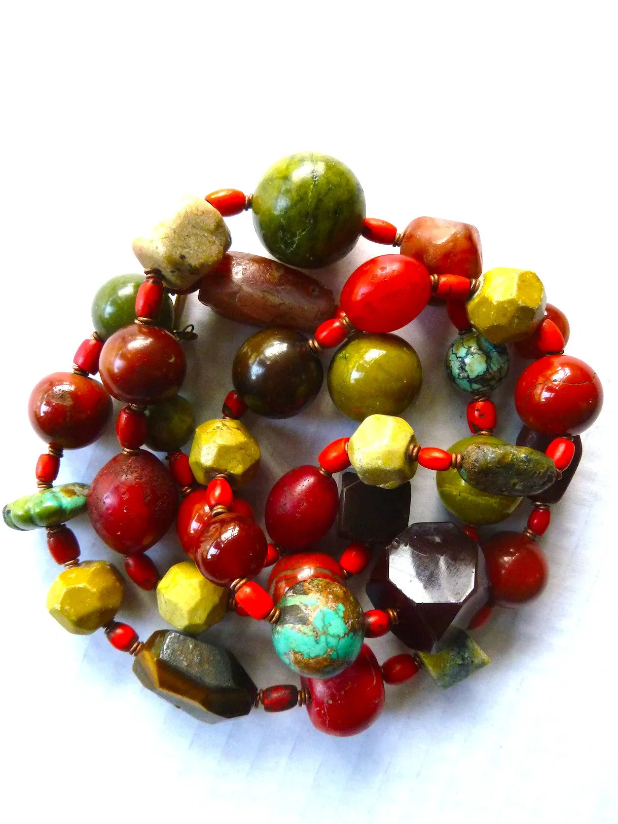 Necklace Double Length Chunky Mix