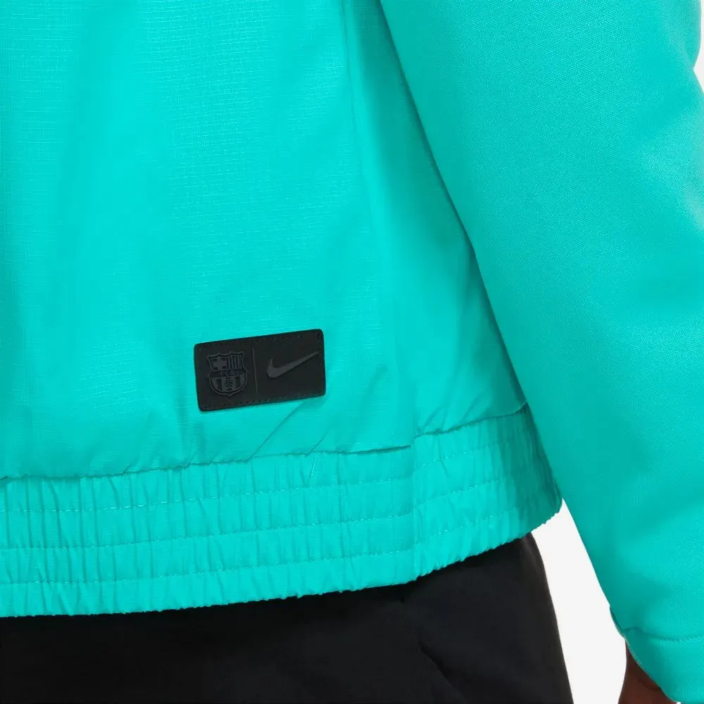 Nike 2020-21 Barcelona Half-Zip Track Jacket - Teal
