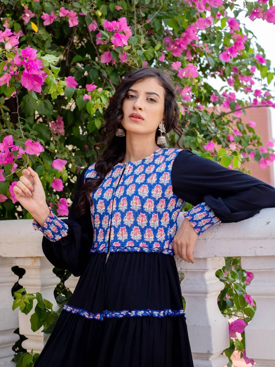 Noor Quilted Anarkali Jacket Dress