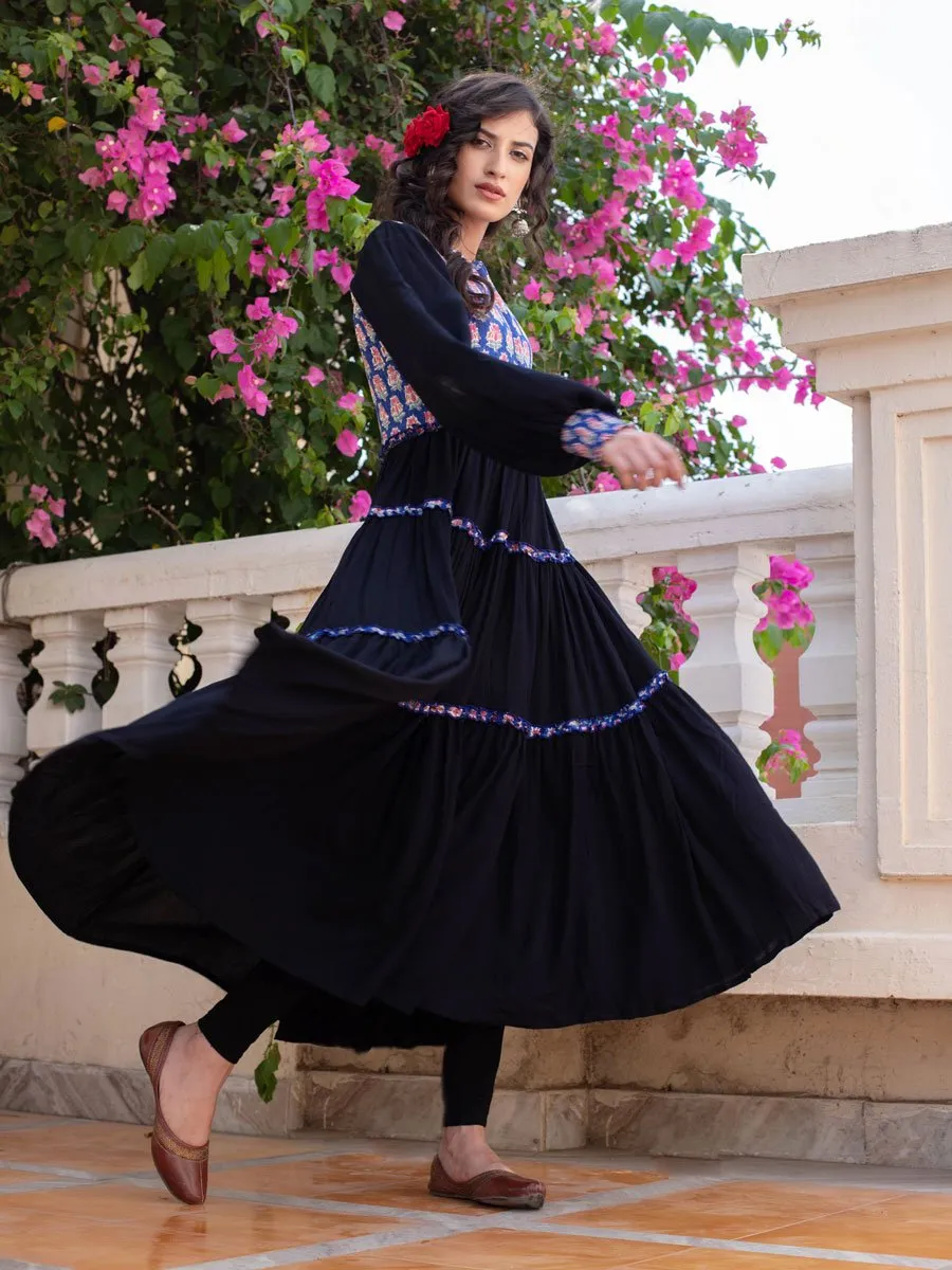 Noor Quilted Anarkali Jacket Dress
