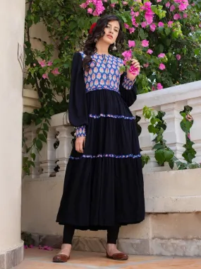 Noor Quilted Anarkali Jacket Dress