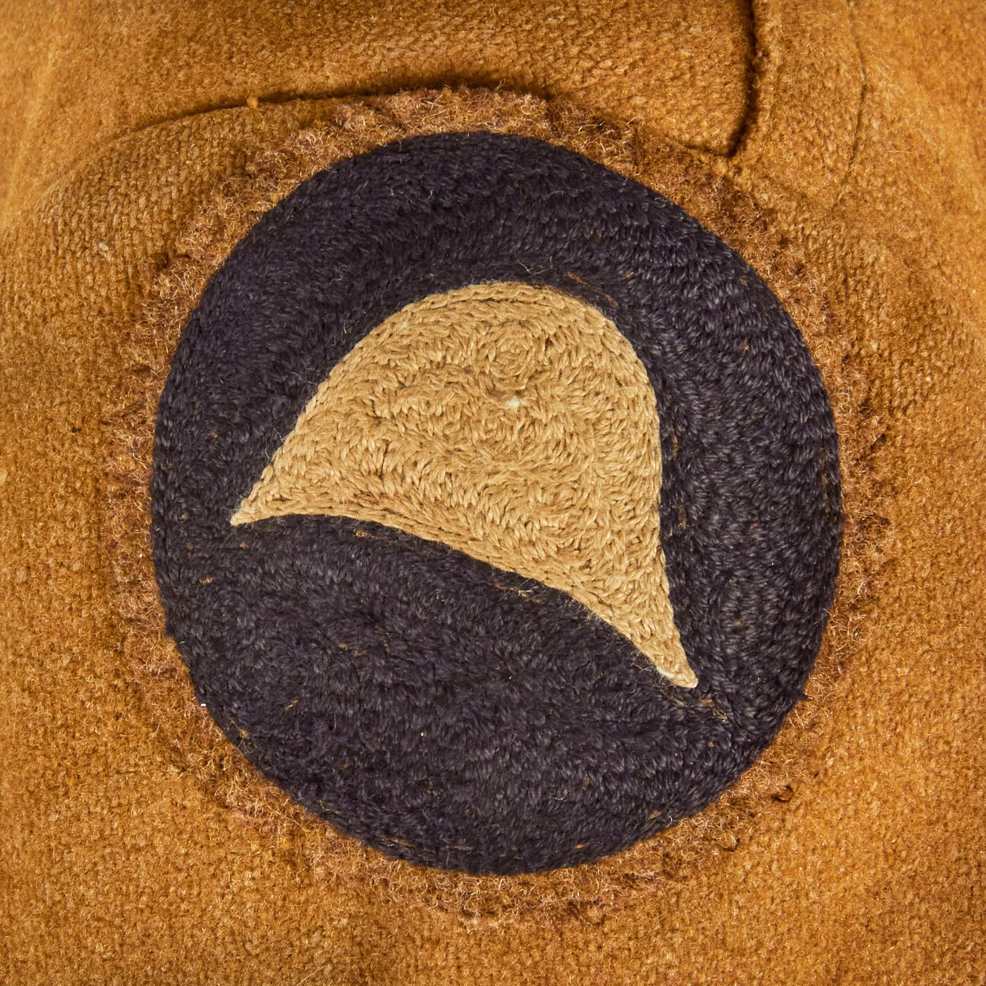 Original U.S. WWI Segregated 93rd Infantry Division Wool Greatcoat With Rare French Chain Stitched Shoulder Sleeve Insignia
