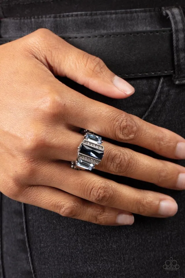 Paparazzi Ring ~ A GLITZY Verdict - Blue
