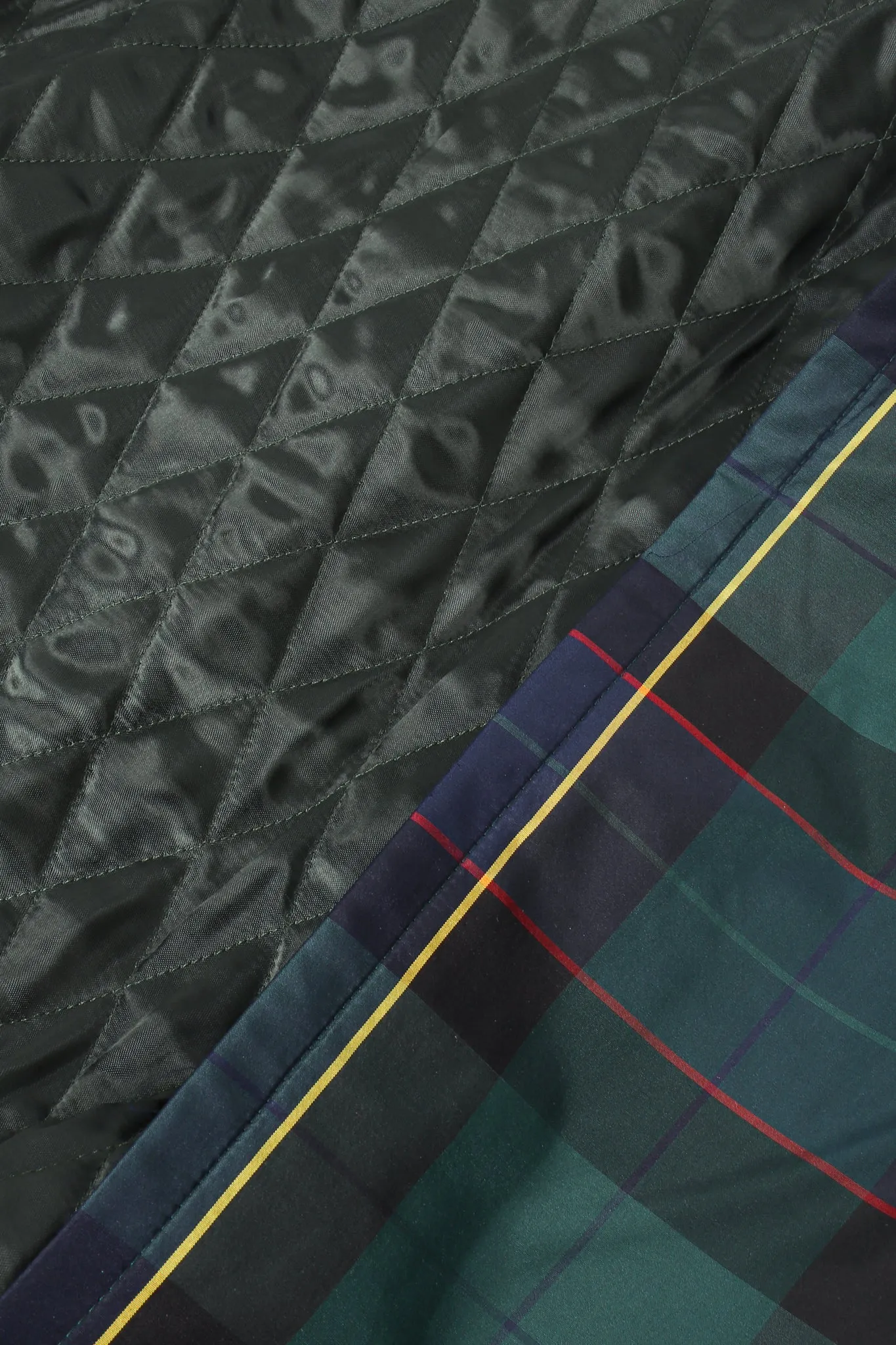 Plaid Taffeta Opera Trench Coat