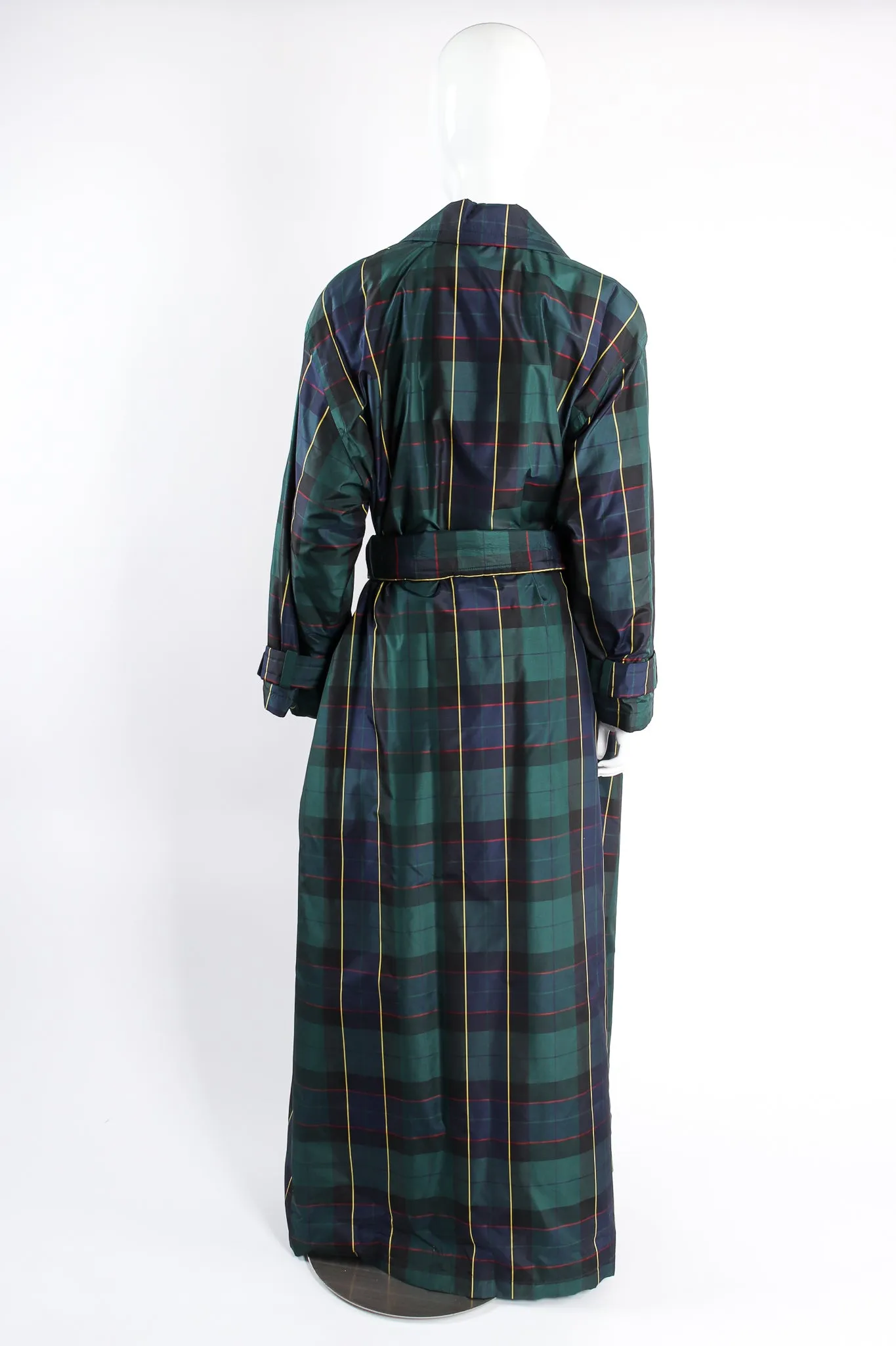 Plaid Taffeta Opera Trench Coat