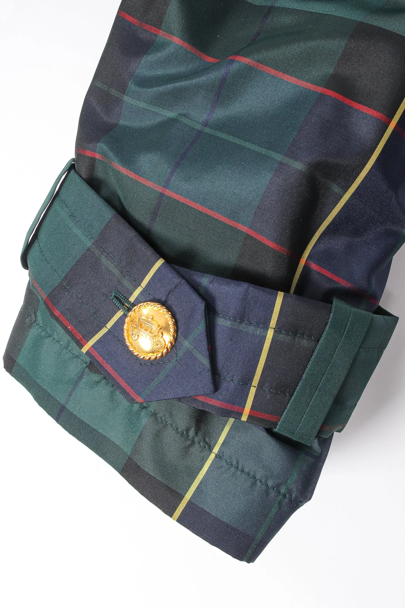 Plaid Taffeta Opera Trench Coat