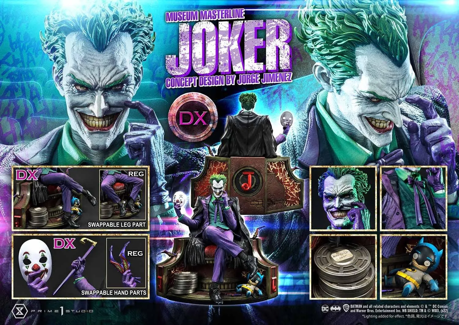 PRE-ORDER: Prime 1 Studio Museum Masterline Batman (Comics) The Joker (Concept Design by Jorge Jimenez) 1/3 Scale DX Bonus Version Statue
