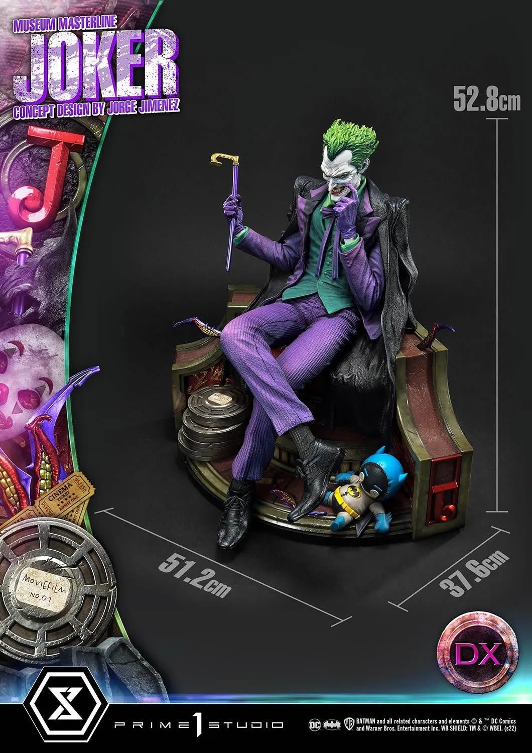 PRE-ORDER: Prime 1 Studio Museum Masterline Batman (Comics) The Joker (Concept Design by Jorge Jimenez) 1/3 Scale DX Bonus Version Statue