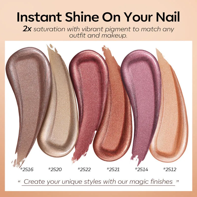 Psychedelic Pearl - Hema-Free 6 Colors Gel Nail Polish Set 7ml