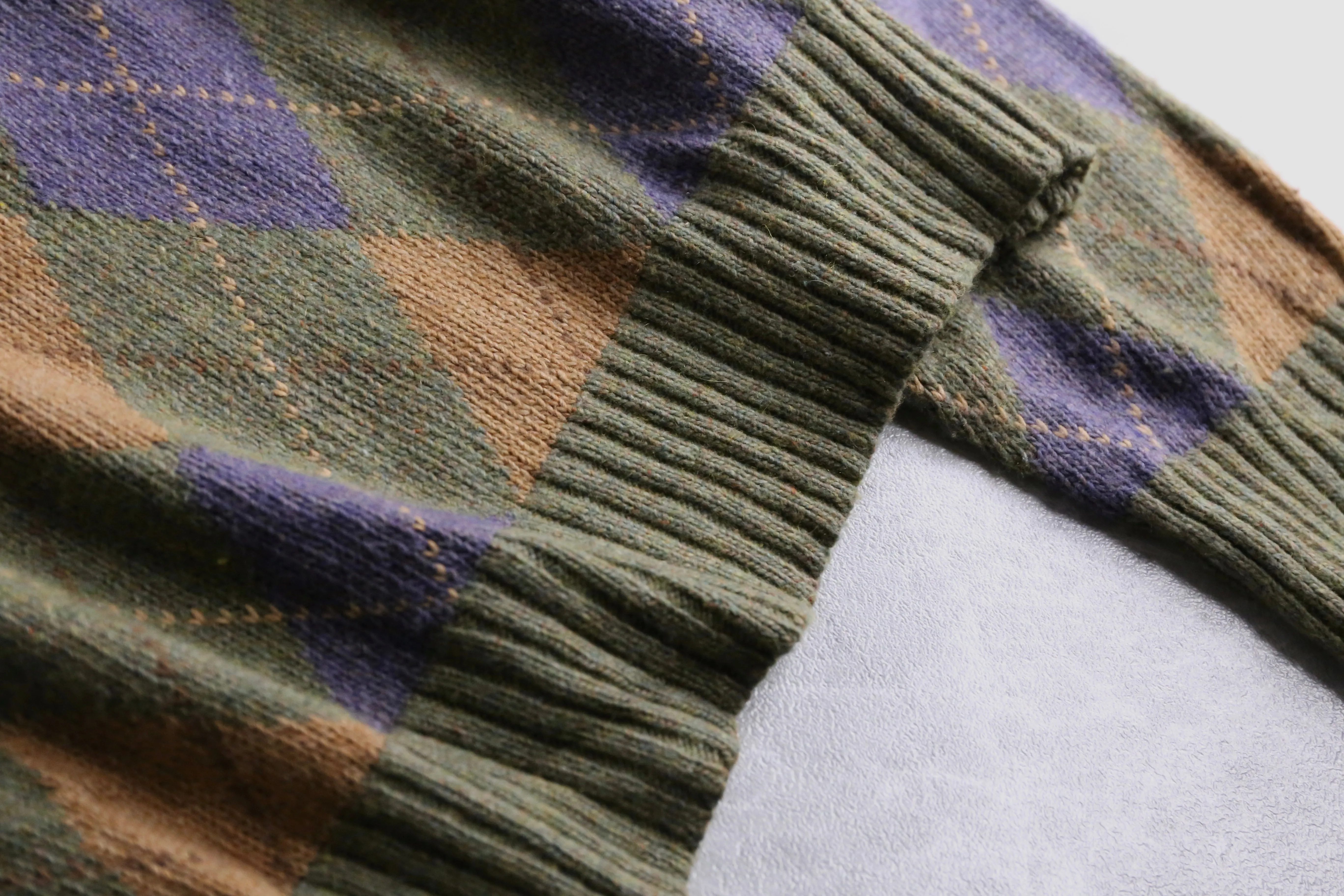 "Polo by RL" cotton & cgshmere argyle pattern sweater