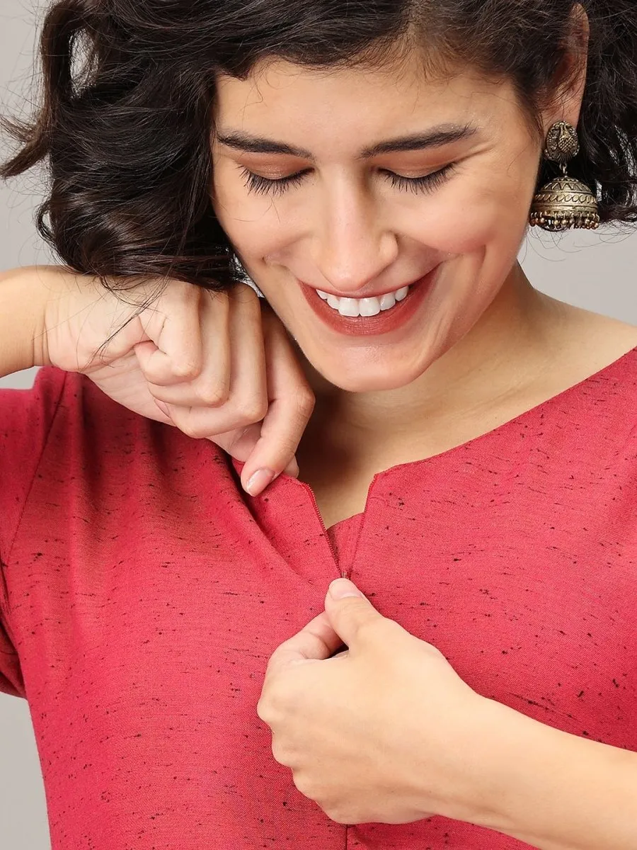 Rodeo Rose Maternity And Nursing Kurti Dress