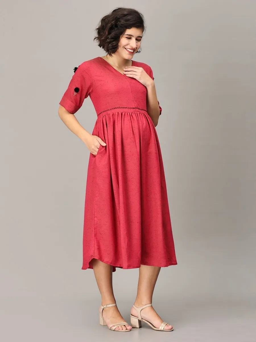 Rodeo Rose Maternity And Nursing Kurti Dress