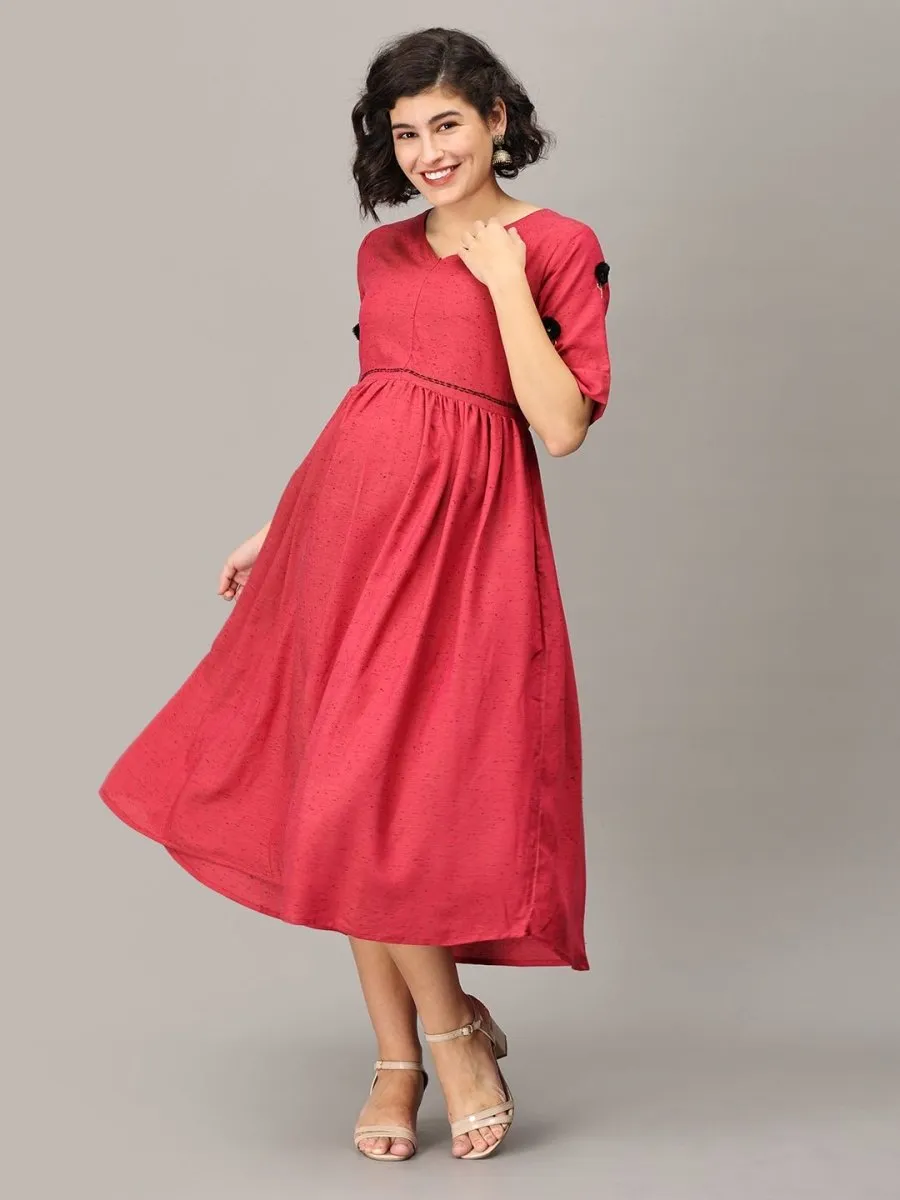 Rodeo Rose Maternity And Nursing Kurti Dress