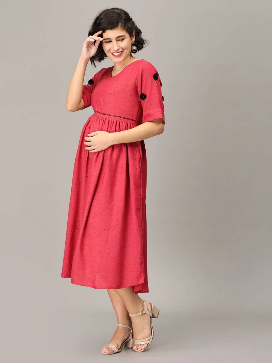 Rodeo Rose Maternity And Nursing Kurti Dress