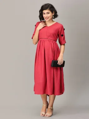 Rodeo Rose Maternity And Nursing Kurti Dress