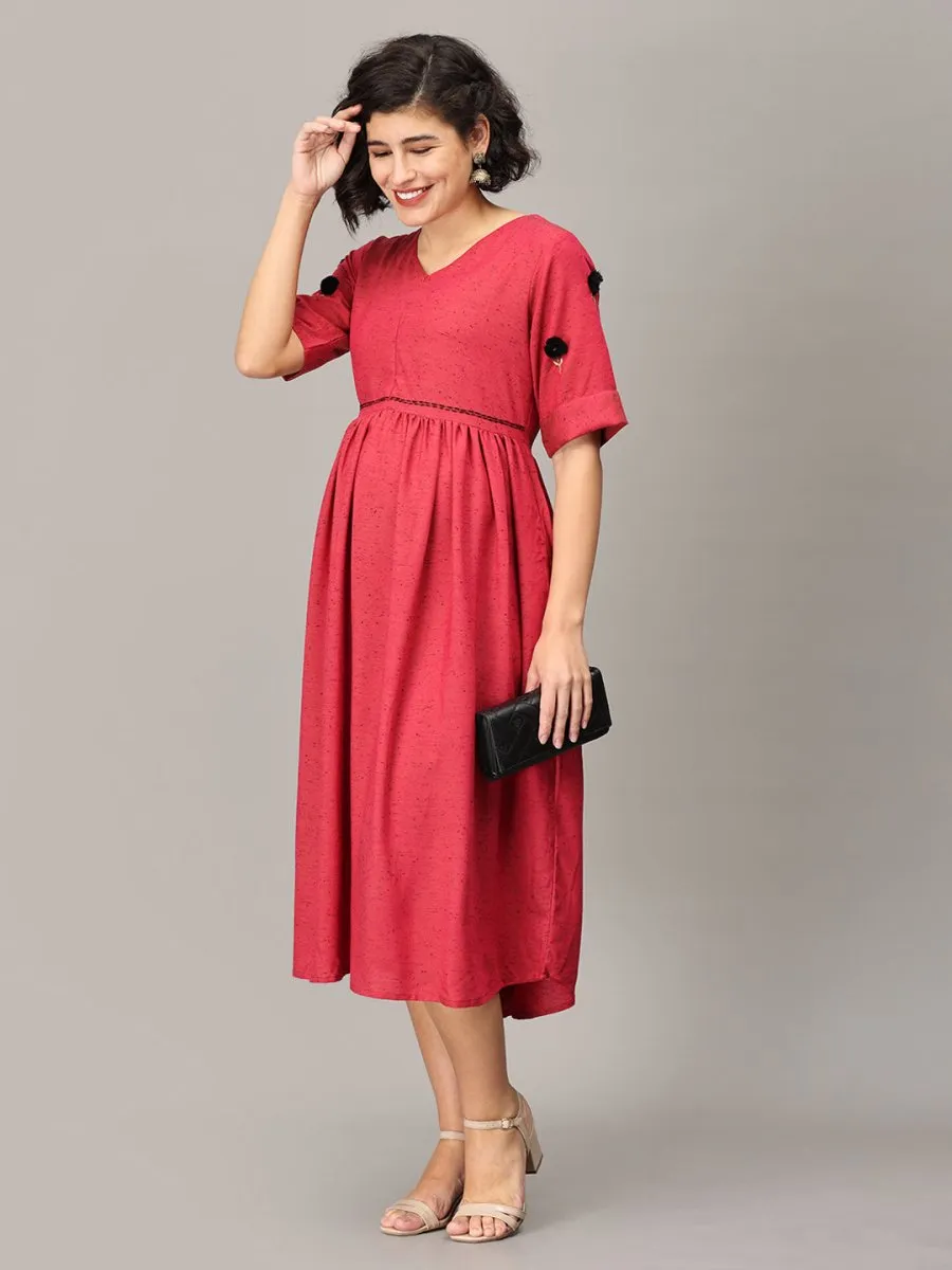 Rodeo Rose Maternity And Nursing Kurti Dress