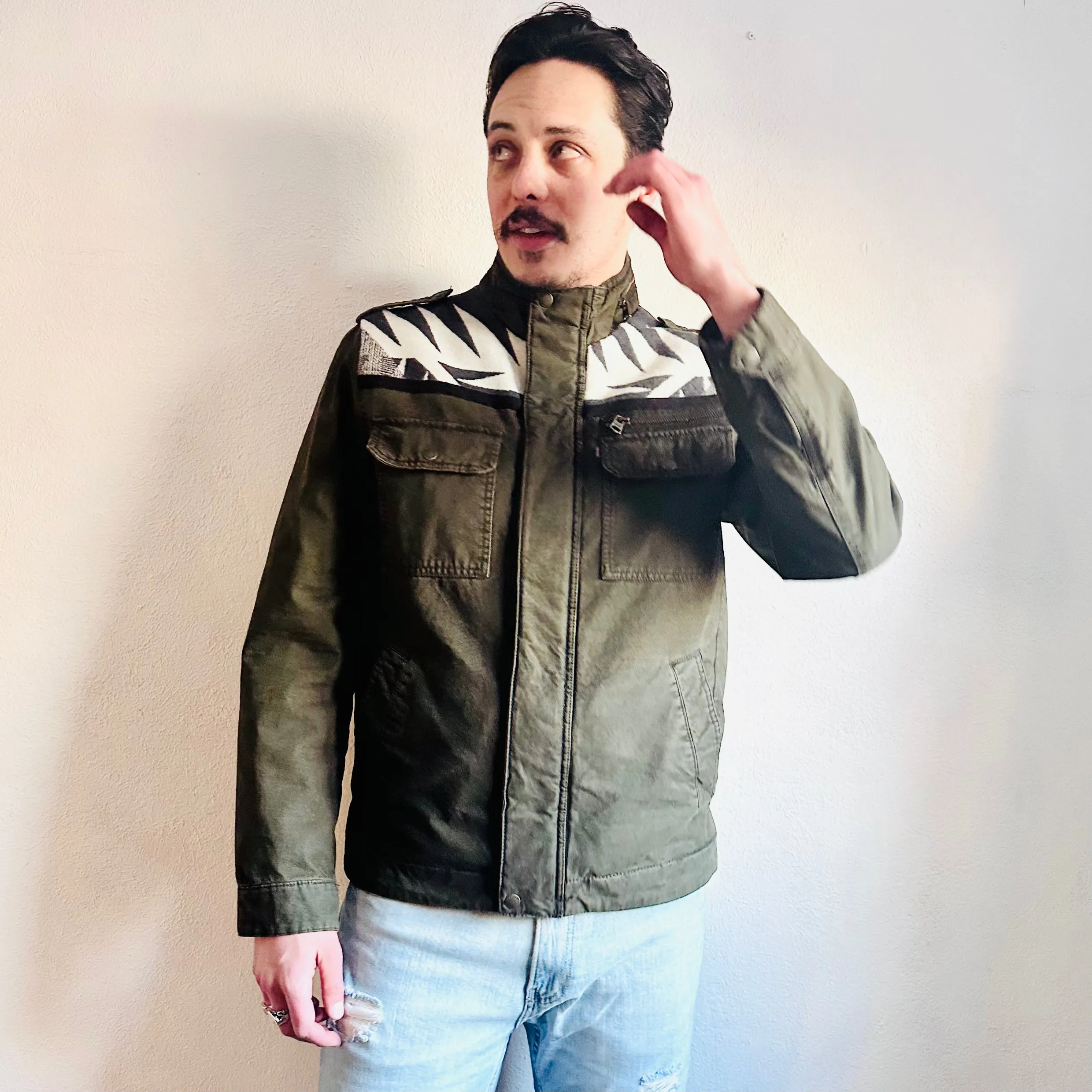 SDCV ORIGINAL PENDLETON WOOL PATCH JACKET // SIZE MEDIUM/LARGE