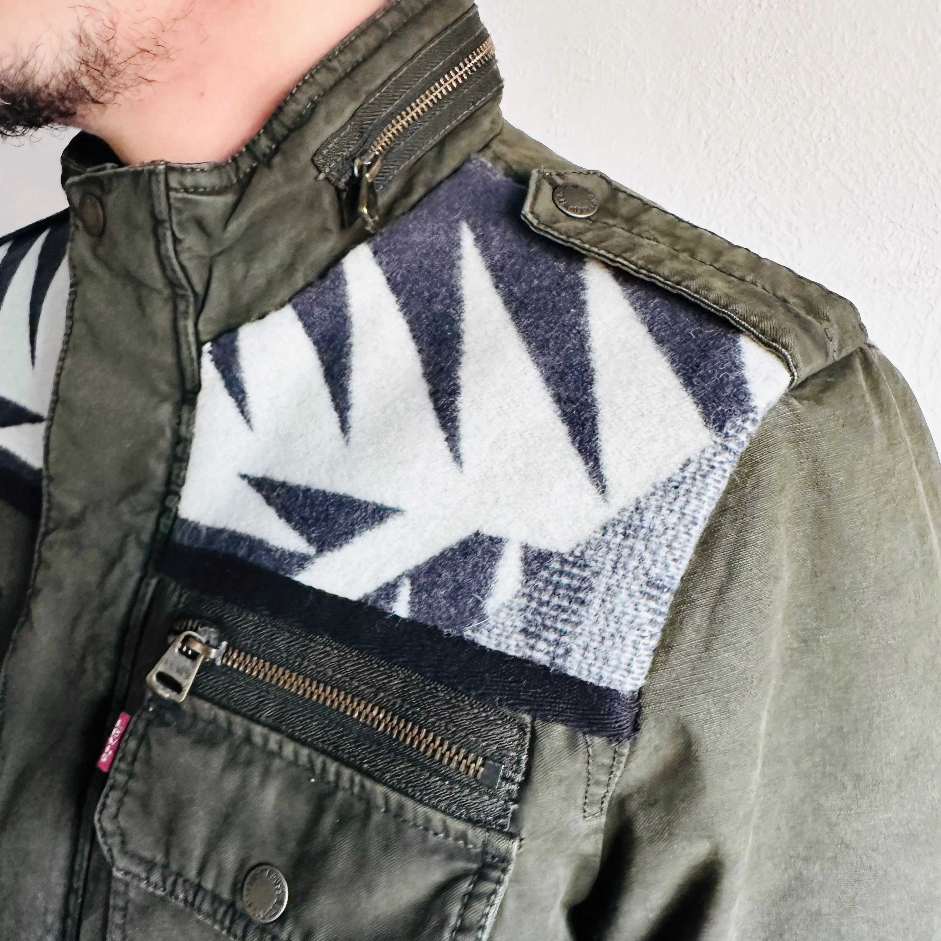 SDCV ORIGINAL PENDLETON WOOL PATCH JACKET // SIZE MEDIUM/LARGE