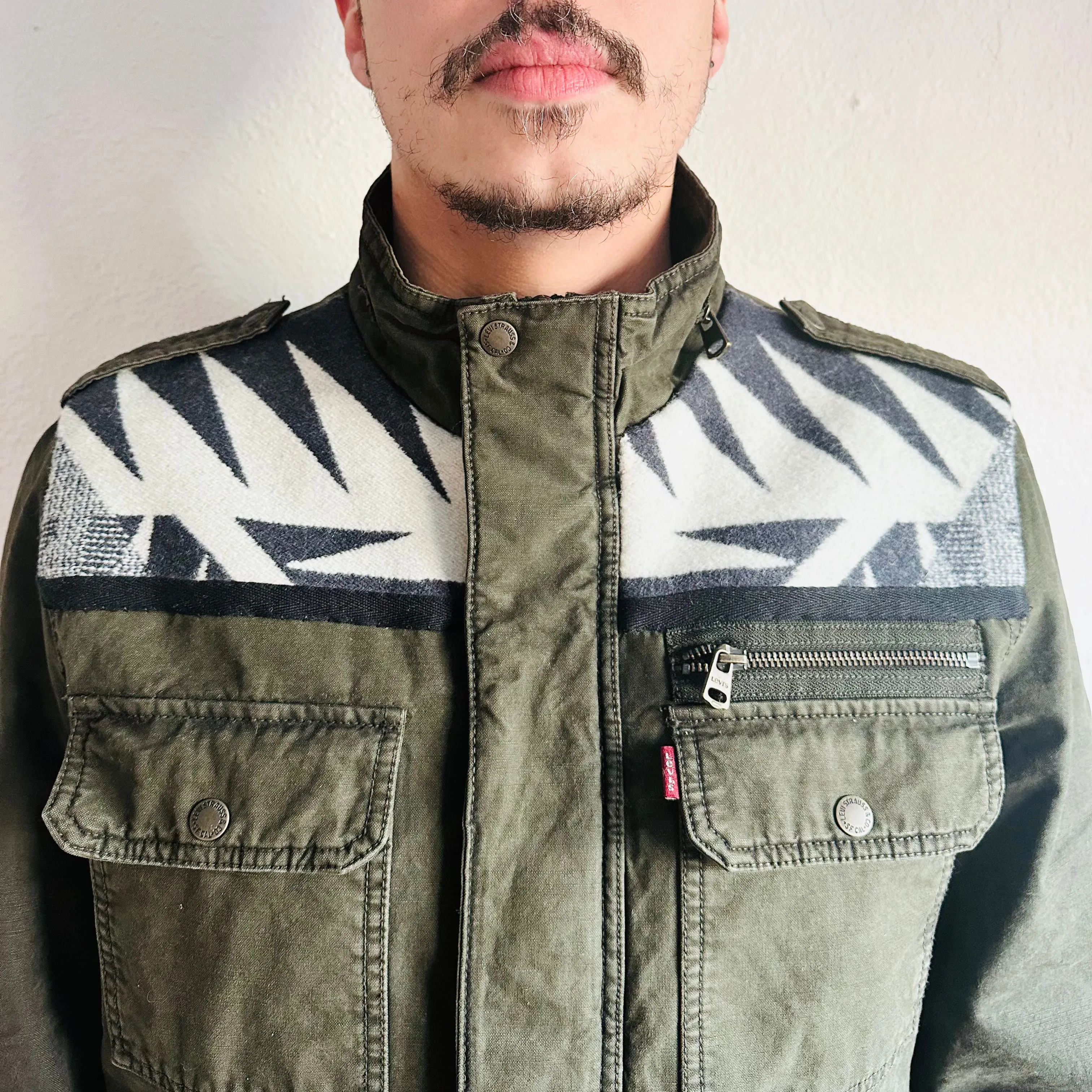 SDCV ORIGINAL PENDLETON WOOL PATCH JACKET // SIZE MEDIUM/LARGE