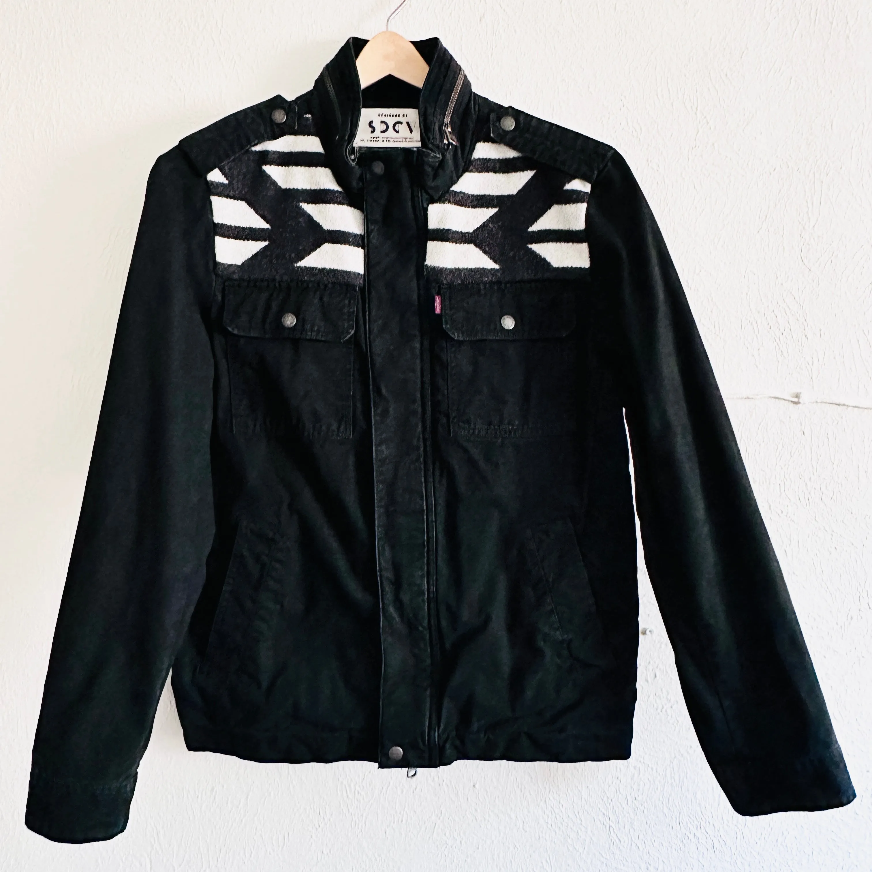 SDCV ORIGINAL PENDLETON WOOL PATCH MENS JACKET // SIZE SMALL