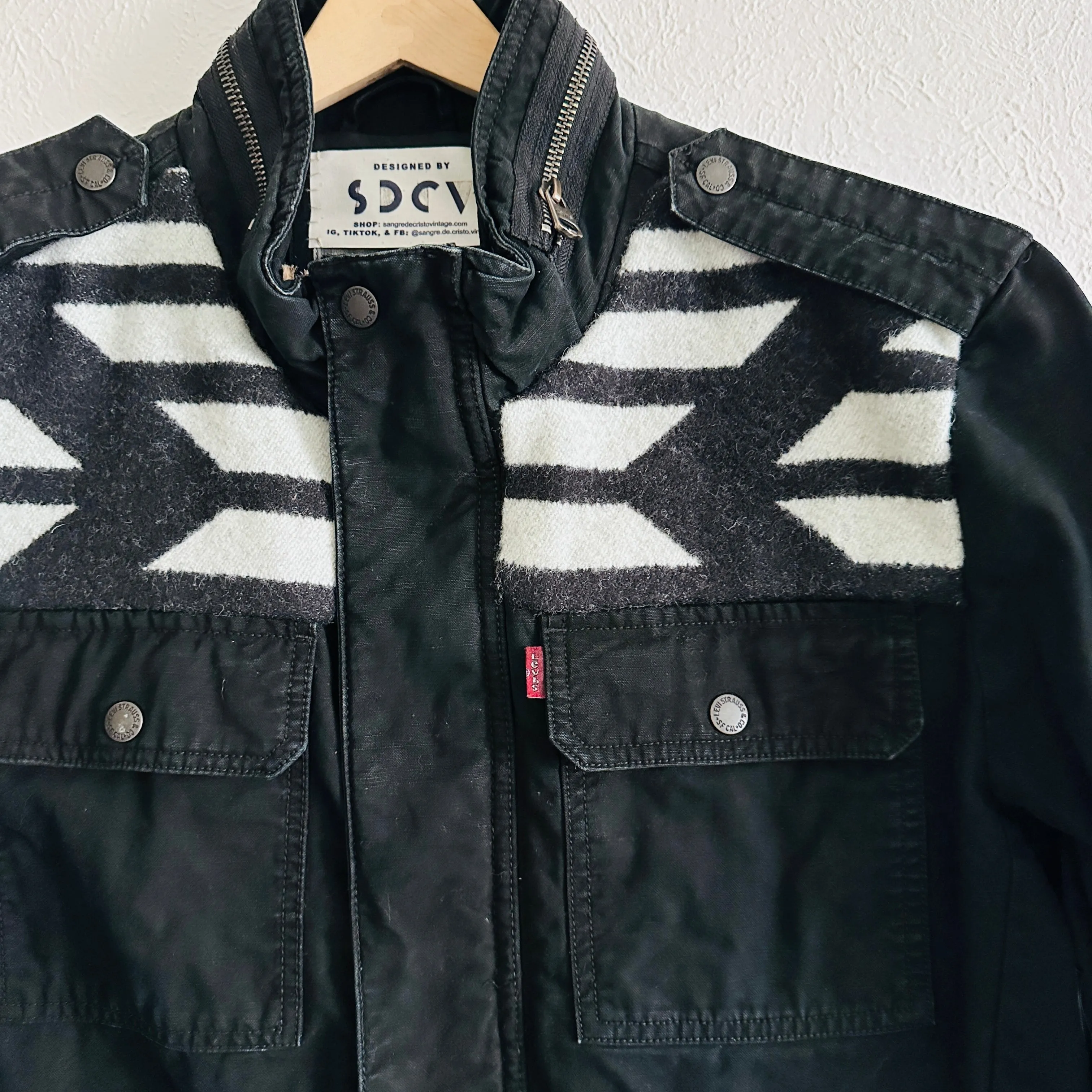 SDCV ORIGINAL PENDLETON WOOL PATCH MENS JACKET // SIZE SMALL