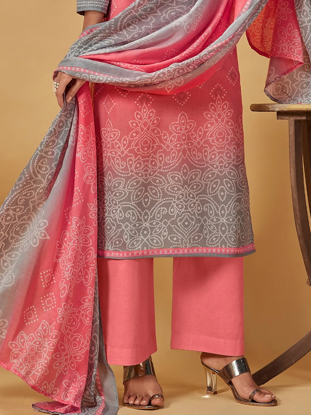 Un-Stitched Cotton Printed Suit with Dupatta for Ladies