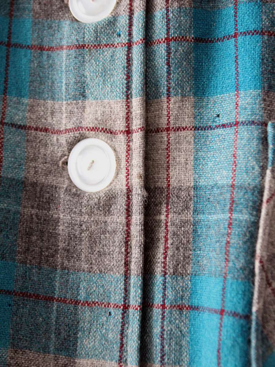 vintage 1940s plaid wool jacket