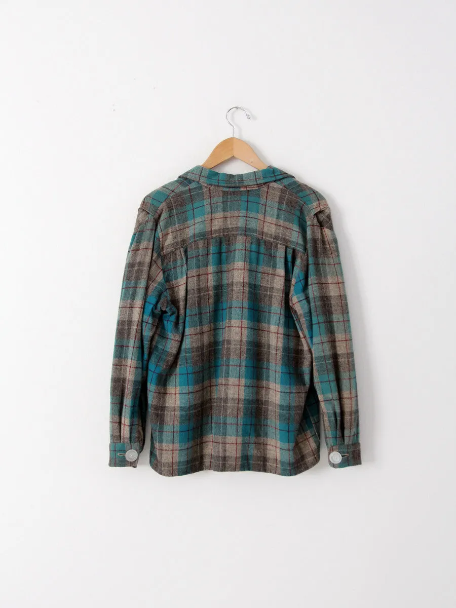 vintage 1940s plaid wool jacket