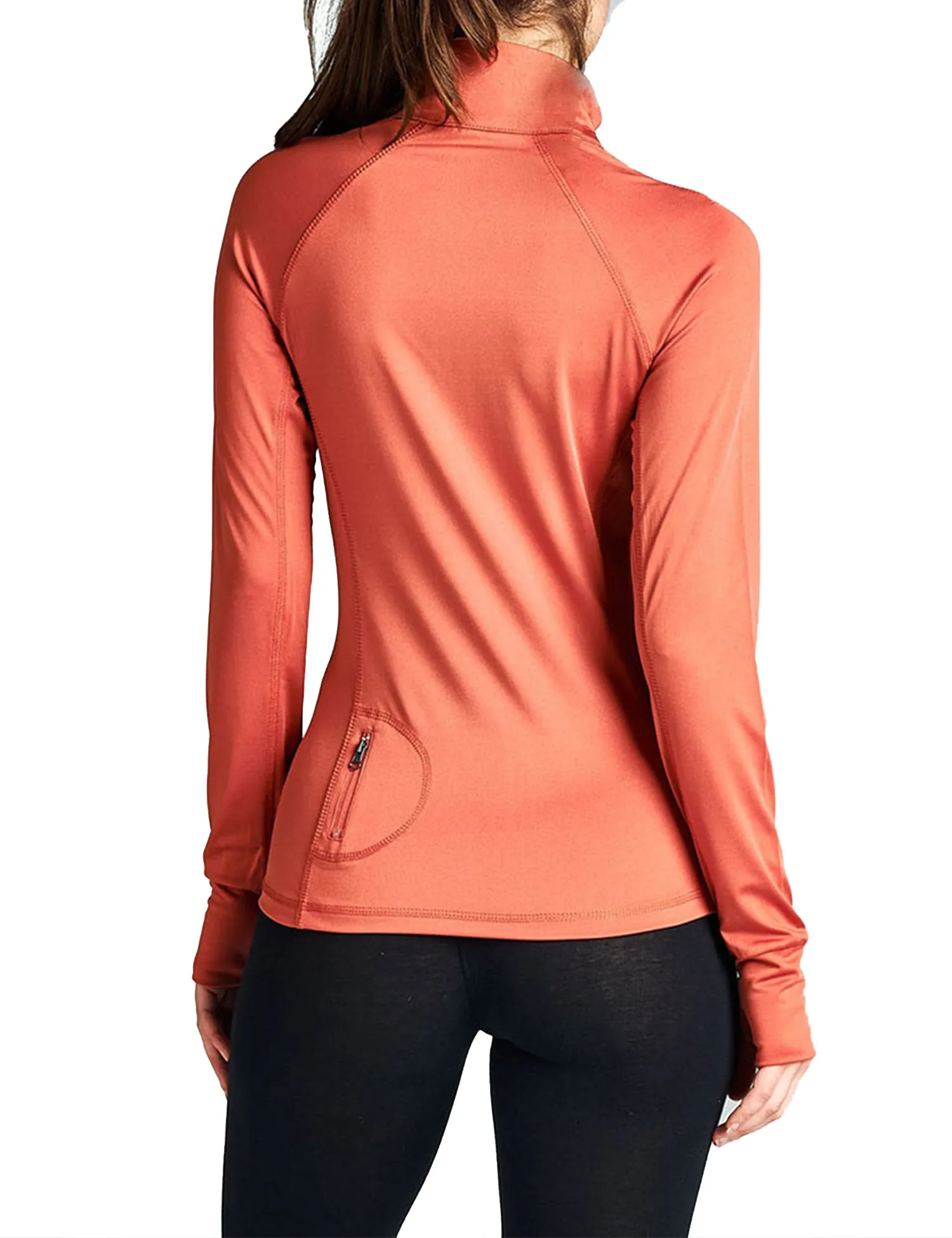 Womens Performance Zip Up Stretchy Work Out Track Jacket