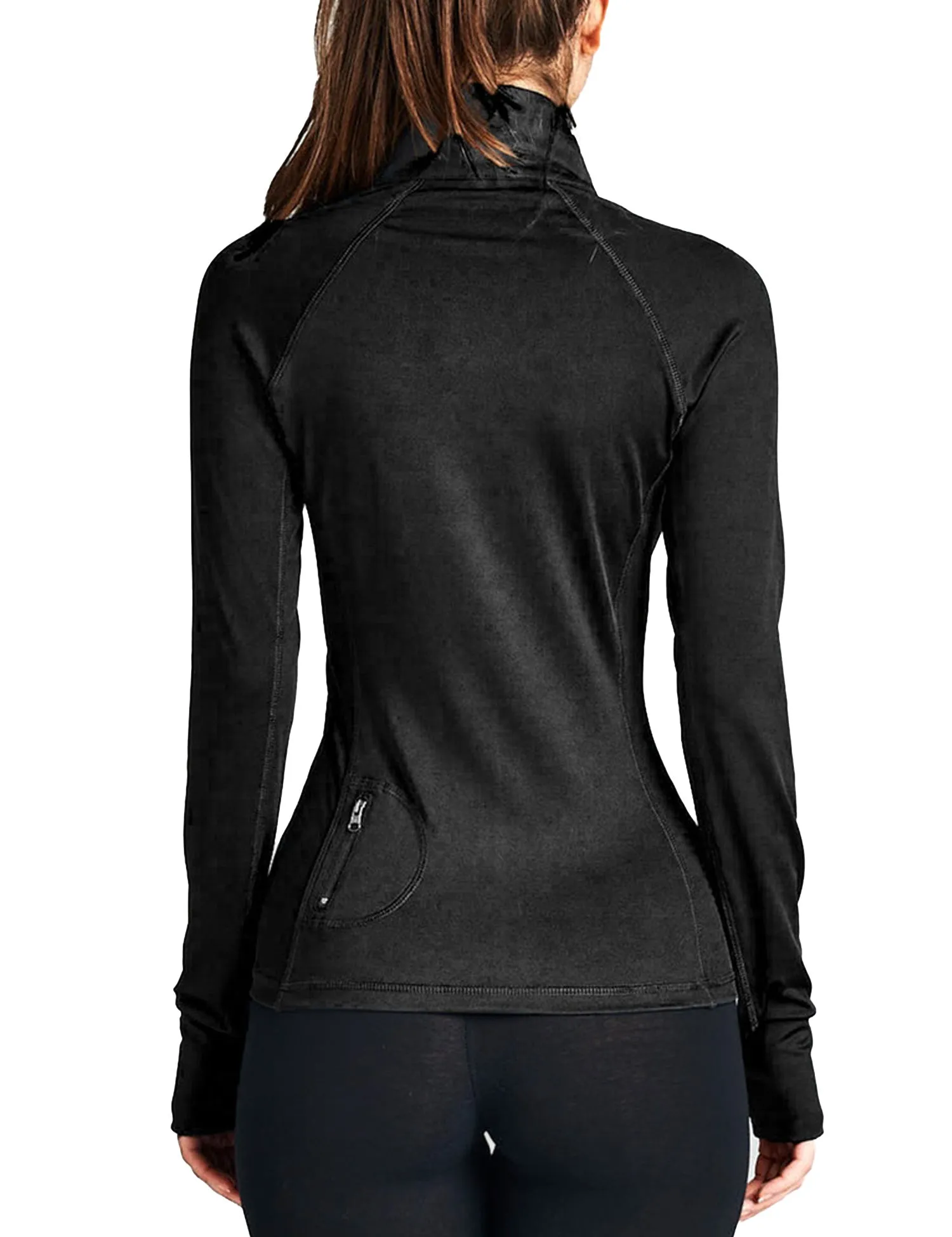Womens Performance Zip Up Stretchy Work Out Track Jacket