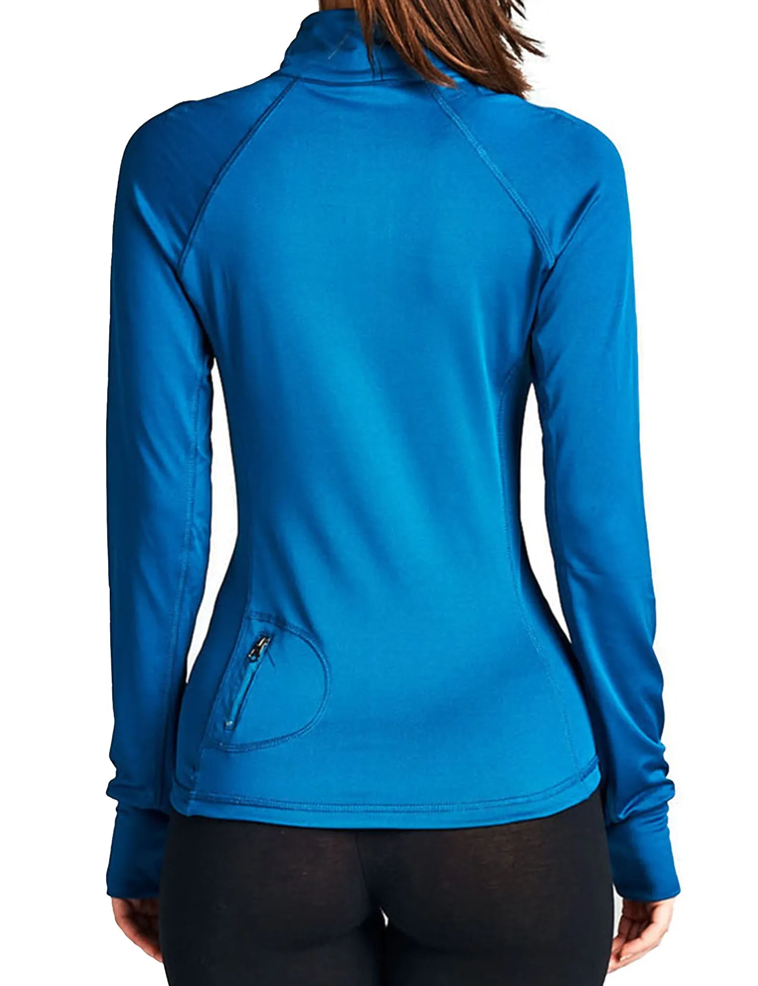Womens Performance Zip Up Stretchy Work Out Track Jacket