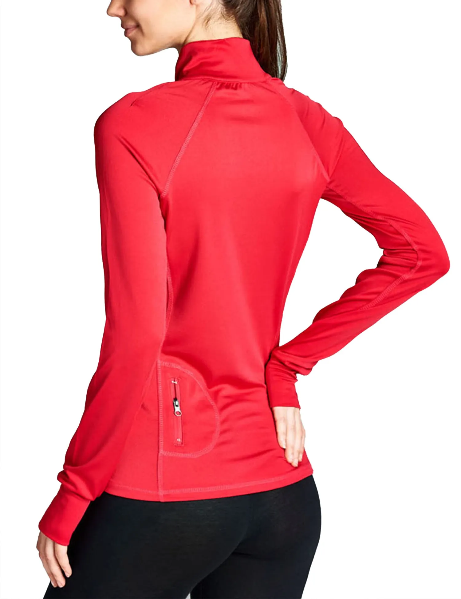 Womens Performance Zip Up Stretchy Work Out Track Jacket