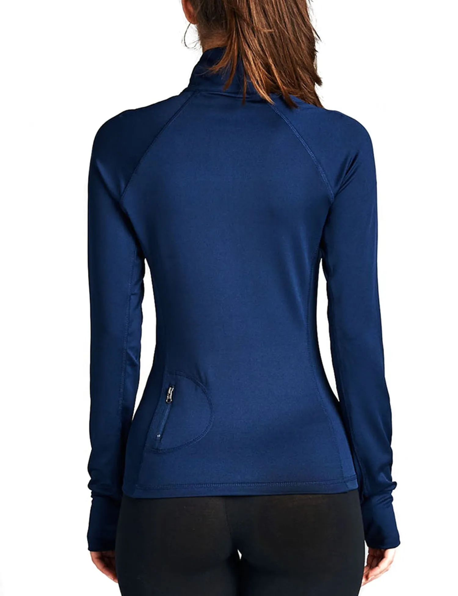 Womens Performance Zip Up Stretchy Work Out Track Jacket