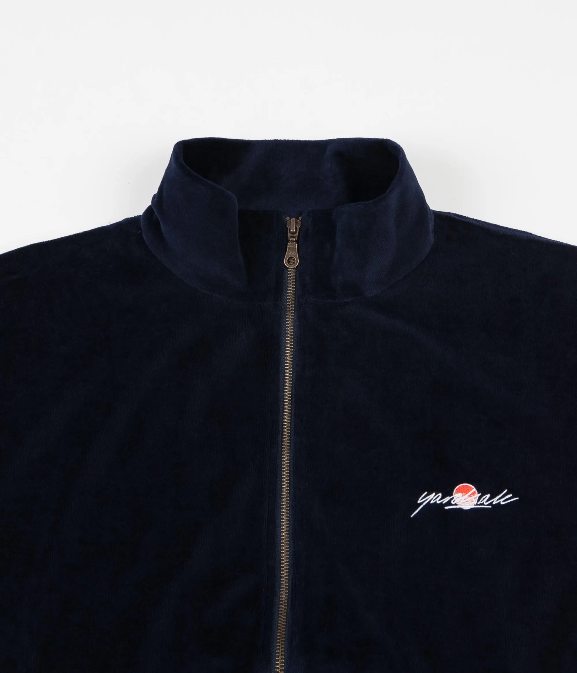 Yardsale Cruz Velour Track Jacket - Navy / Red